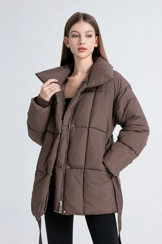 Longline Design Puffer Jacket - Image 2