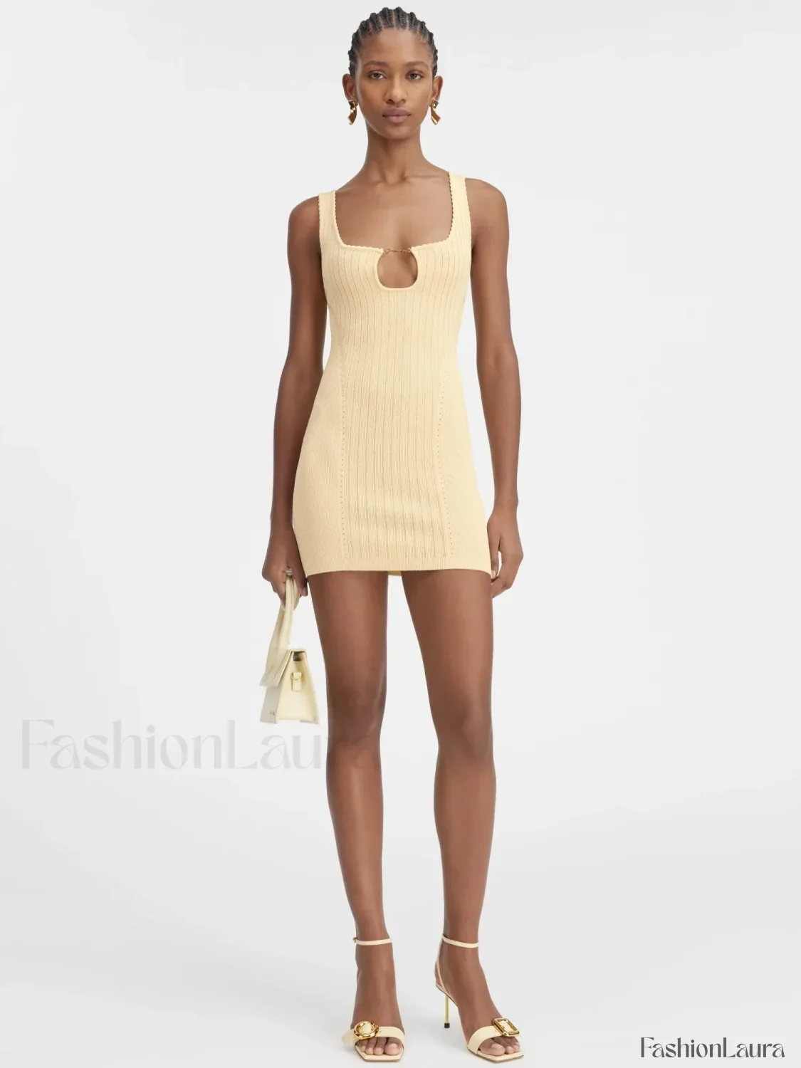 Minimalist Knit Party Mini Dress - Image 11