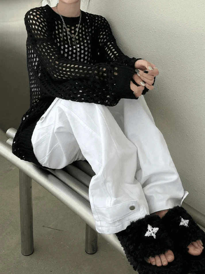 Crochet Open Knit Top - Image 17