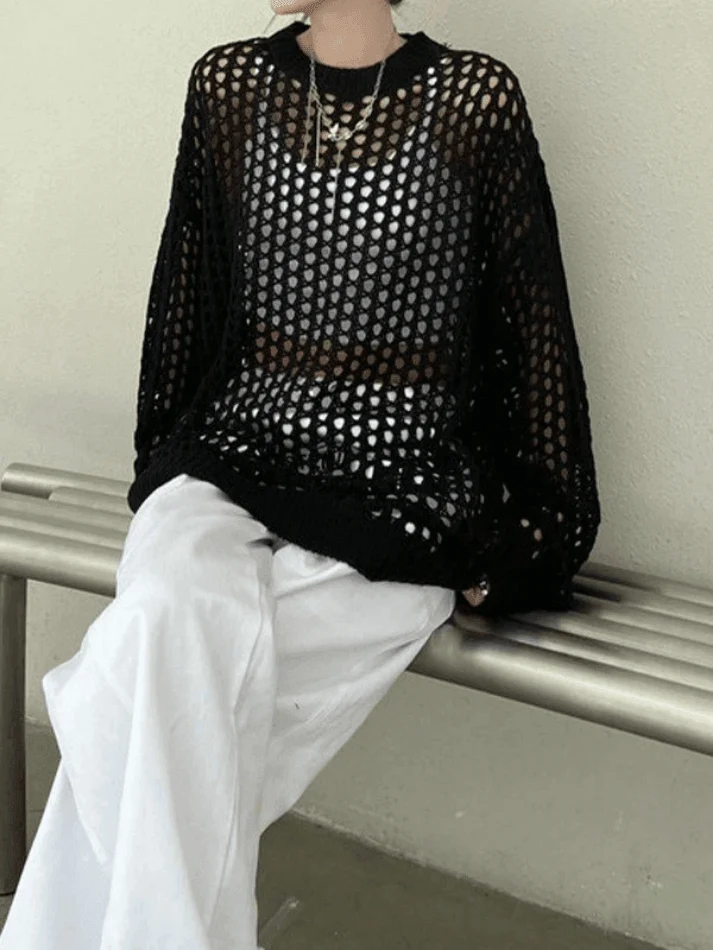 Crochet Open Knit Top - Image 18