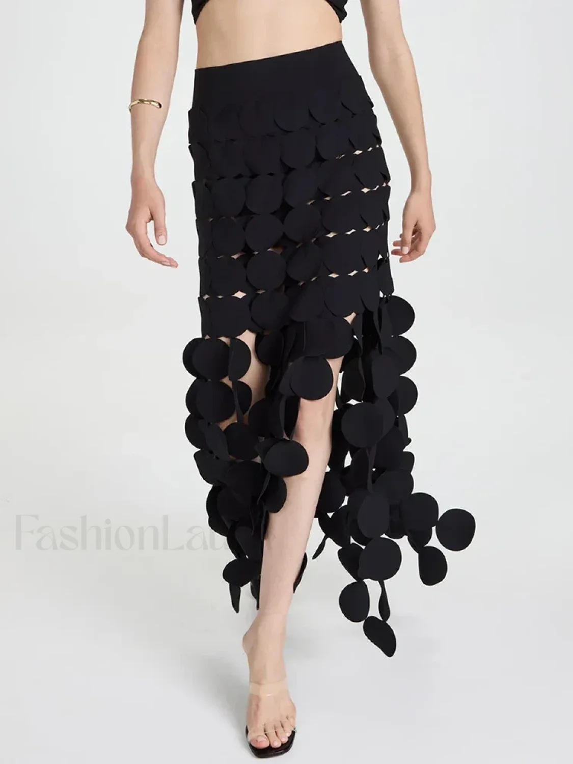 Patchwork Tassel Midi Skirt - Image 2