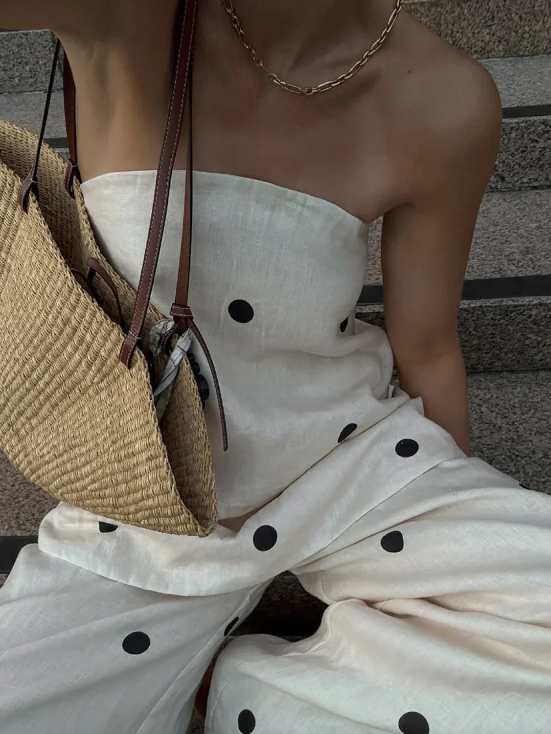 Printing Backless Sleeveless Pants Two Piece Set - Image 3