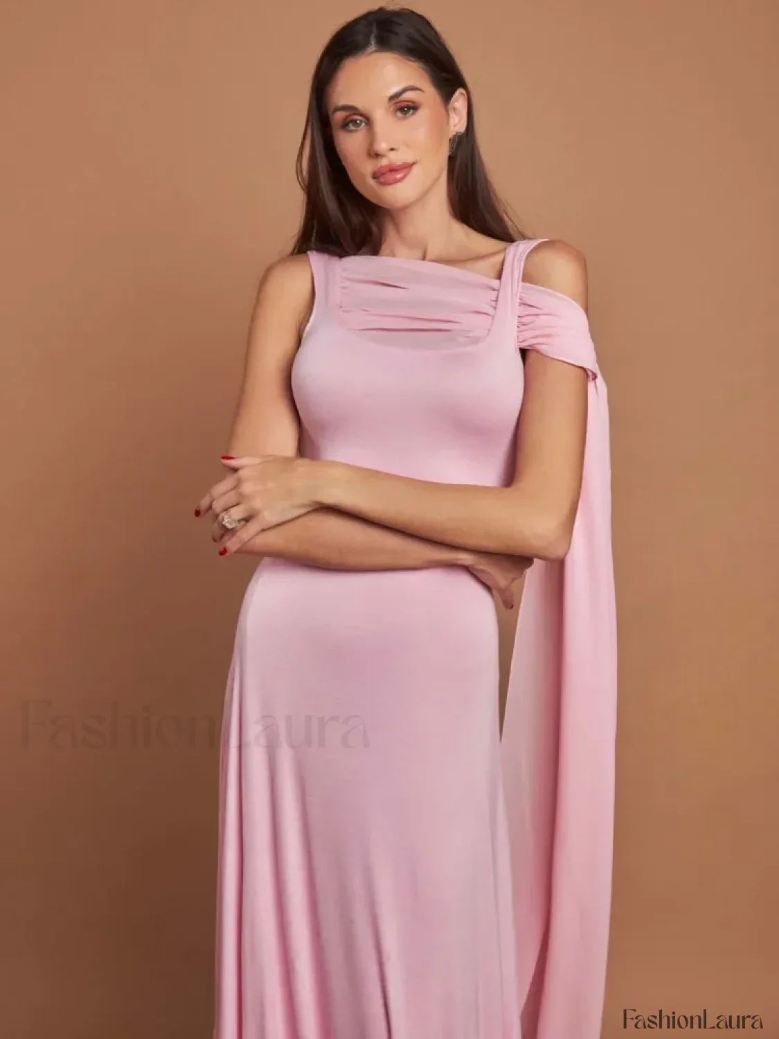 Ribbon Scarf Patchwork Maxi Dress - Image 17