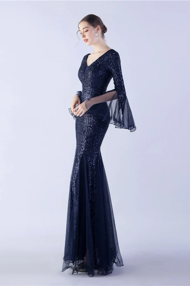 Sequin Ruffled Mesh Party Dress - Image 11