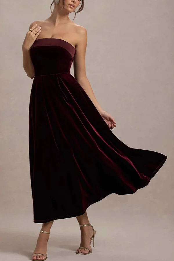 Sexy Solid Color Bodycon Evening Dress - Image 3