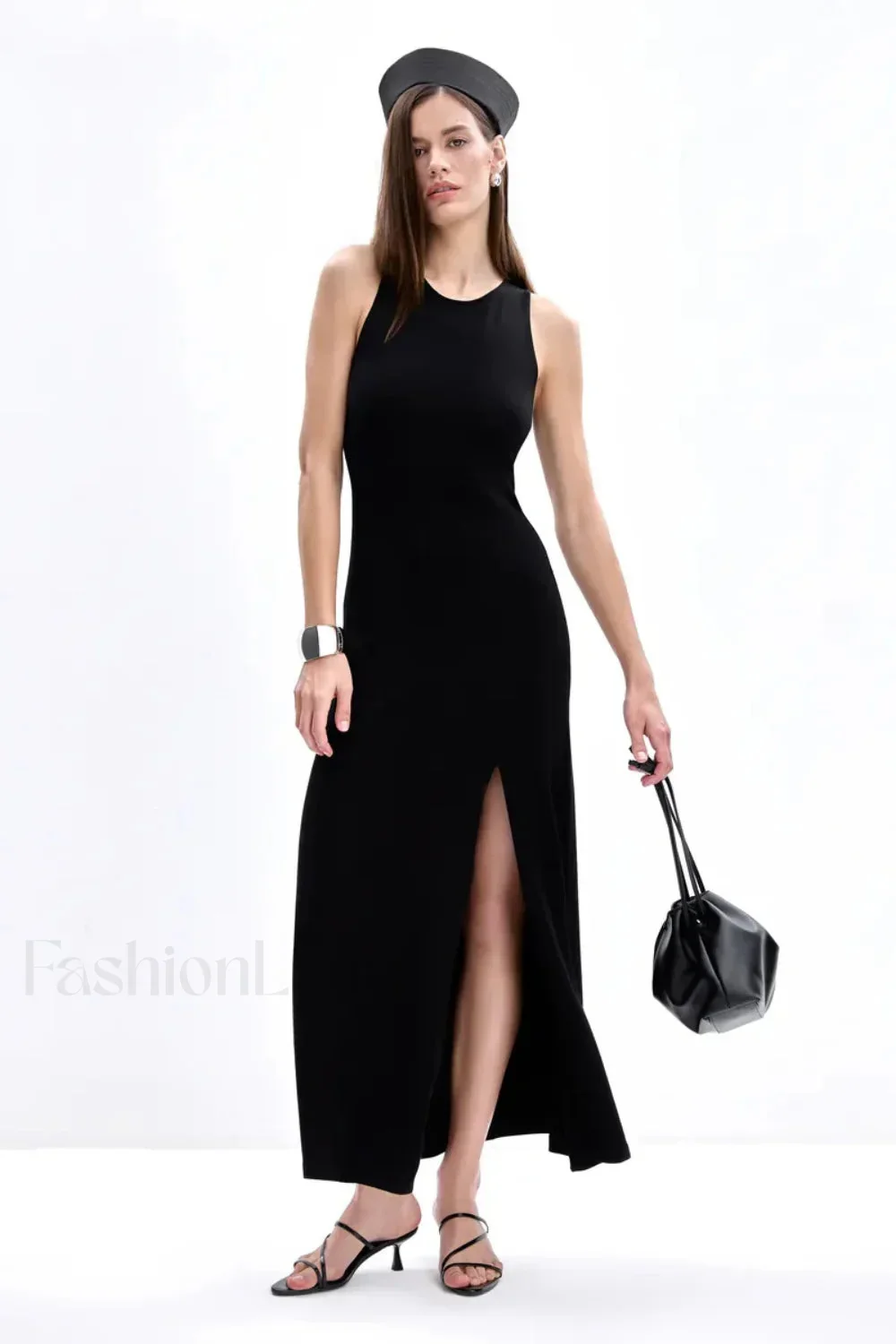 Sleeveless Split Bodycon Work Dress - Image 11
