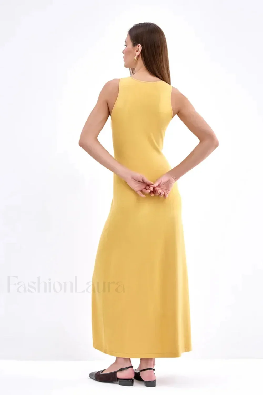 Sleeveless Split Bodycon Work Dress - Image 45