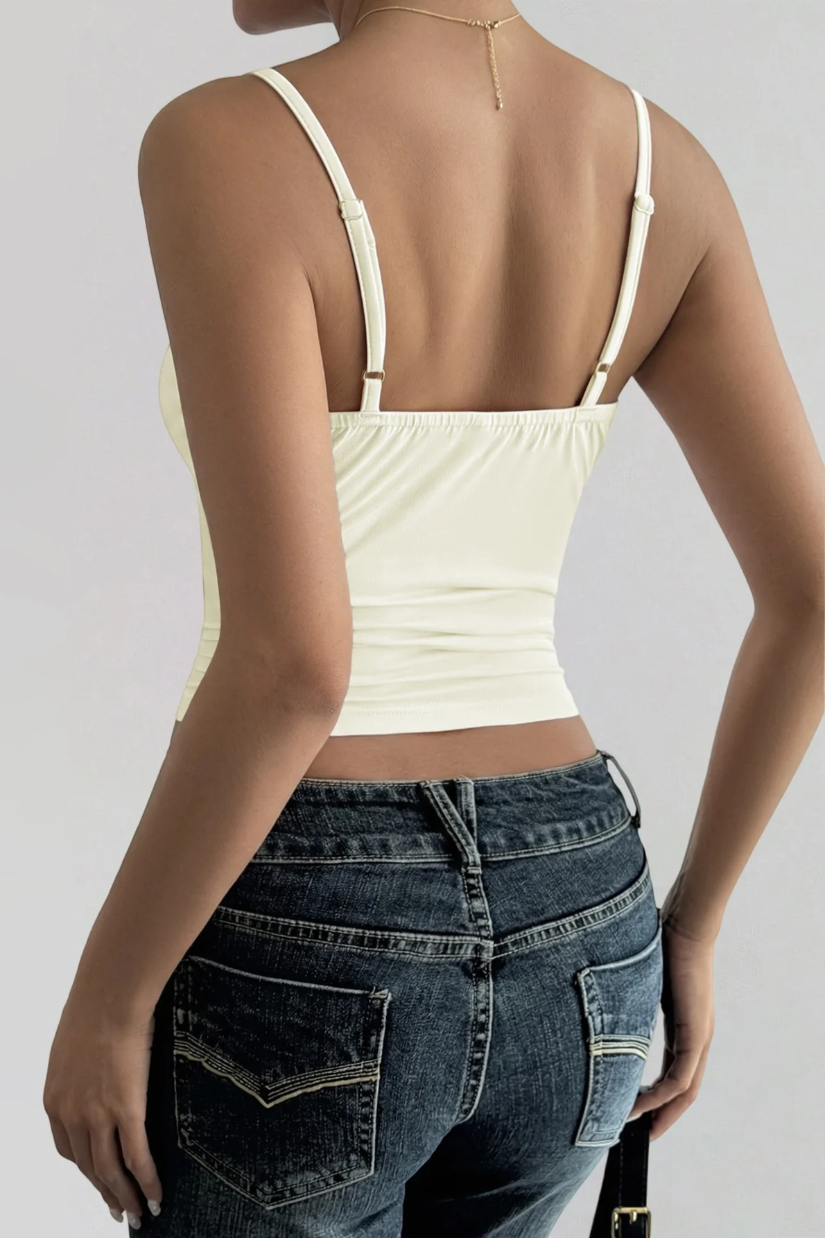 Solid Color Versatile Spaghetti Strap Cami - Image 9