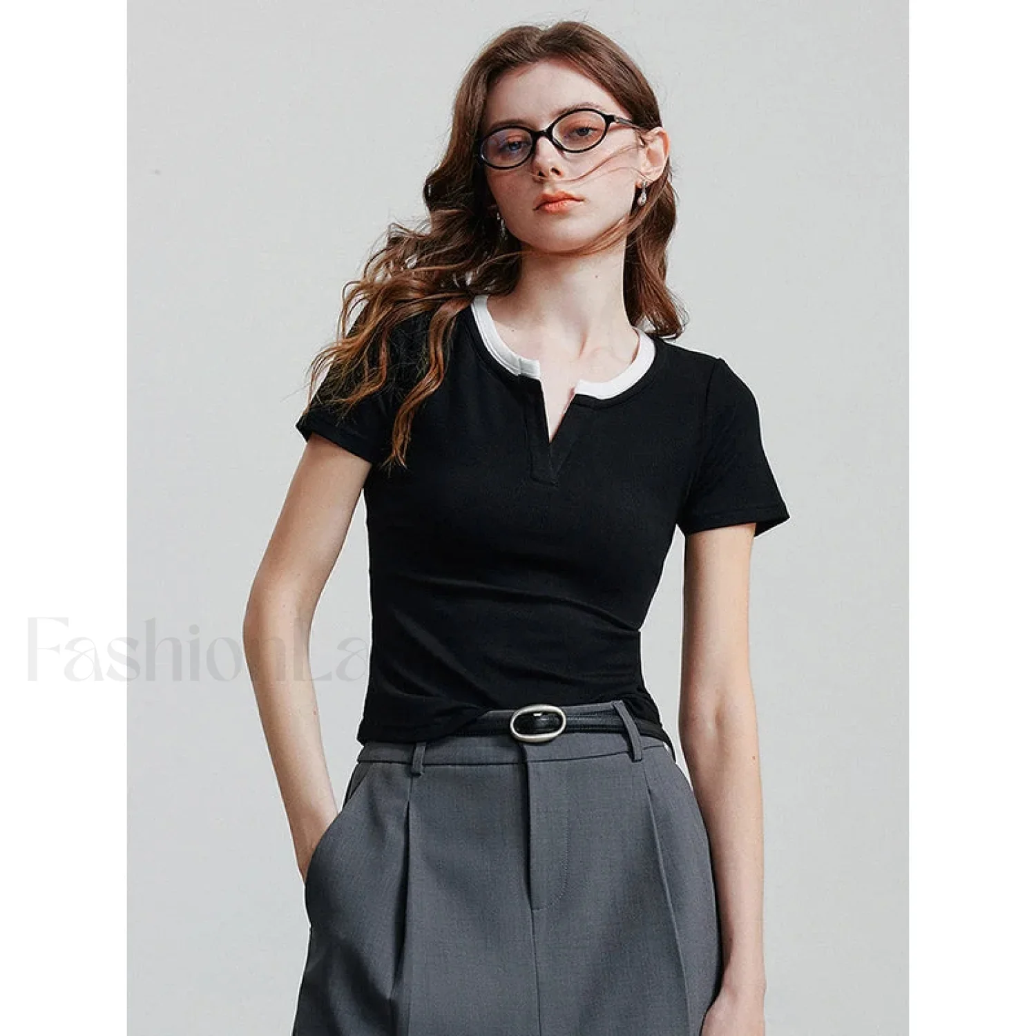 Spring New Basic Cotton Short T-Shirt - Image 6