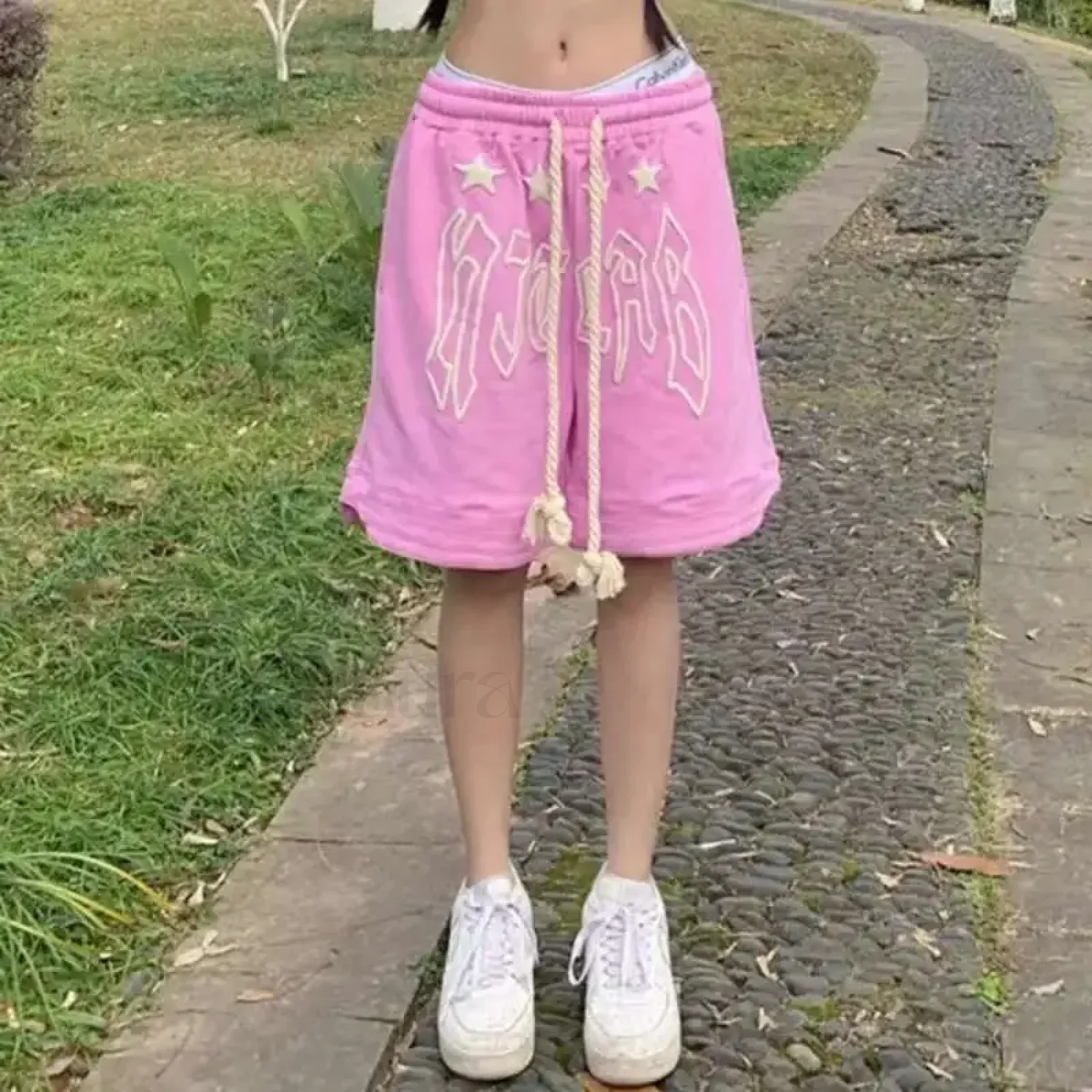 Streetwear Pink Skateboard Jogging Y2K Sporty Loose Short - Image 2