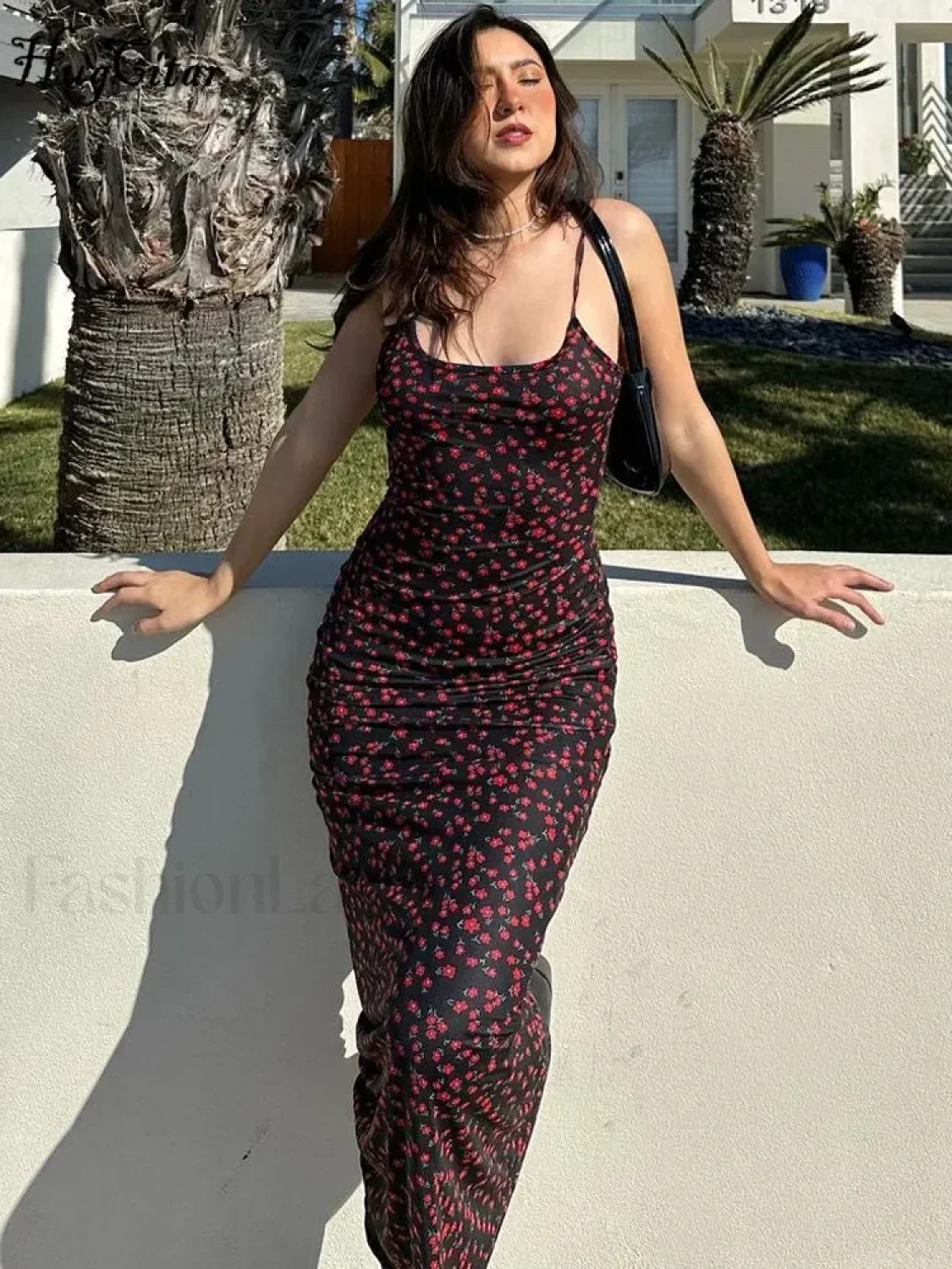 Summer Floral Print Backless Floral Dress - Image 12