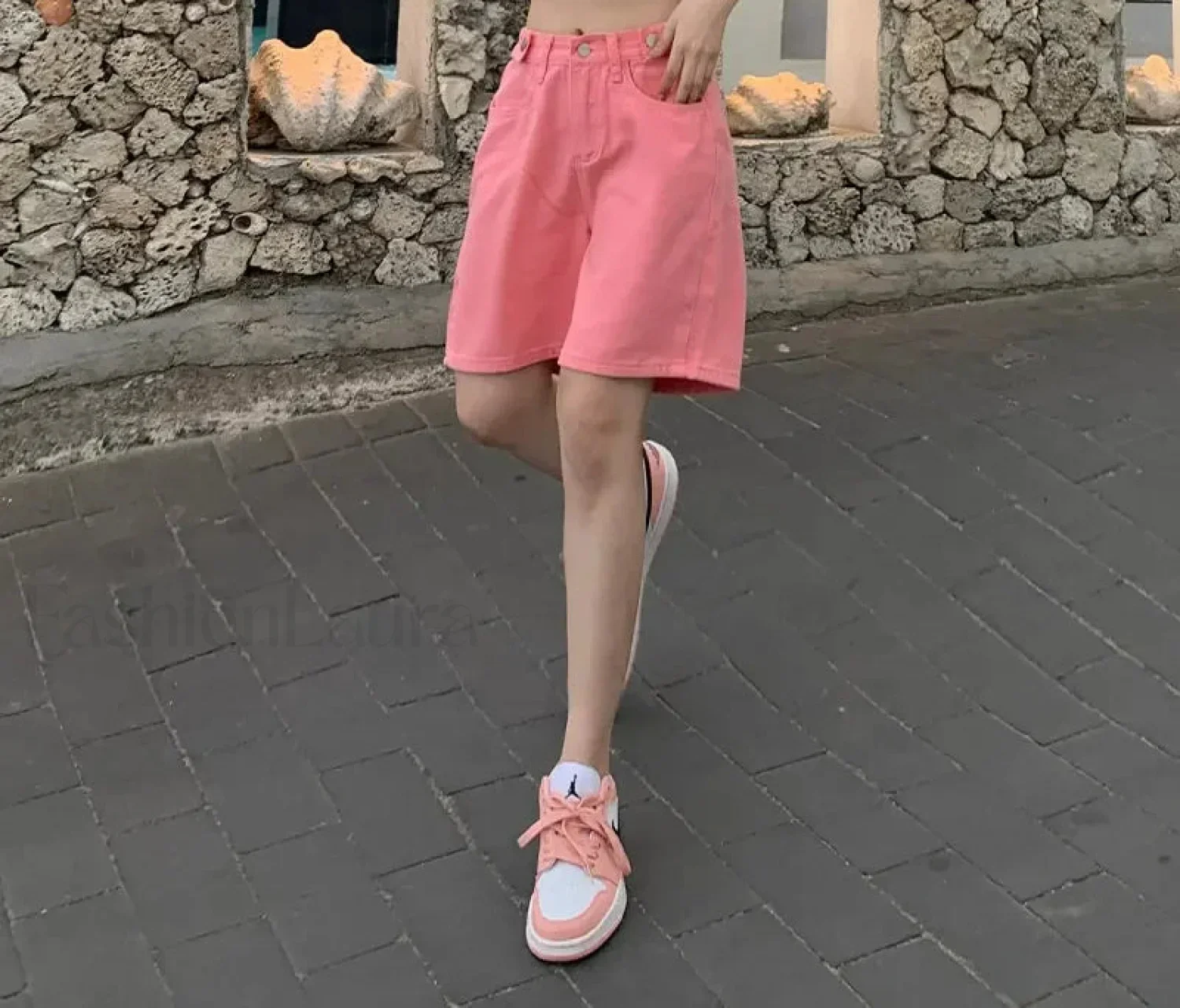 Summer High Waist Five Point Denim Short - Image 3