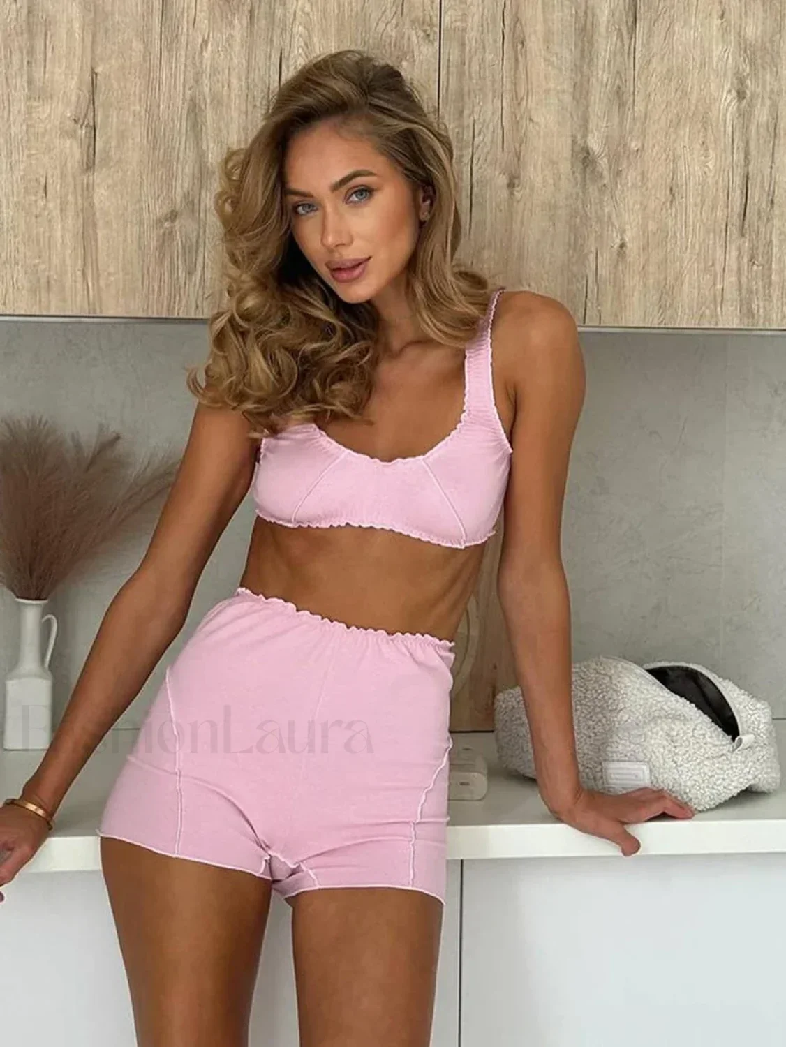 Summer O-Neck Crop Shorts Two Piece Set - Image 6