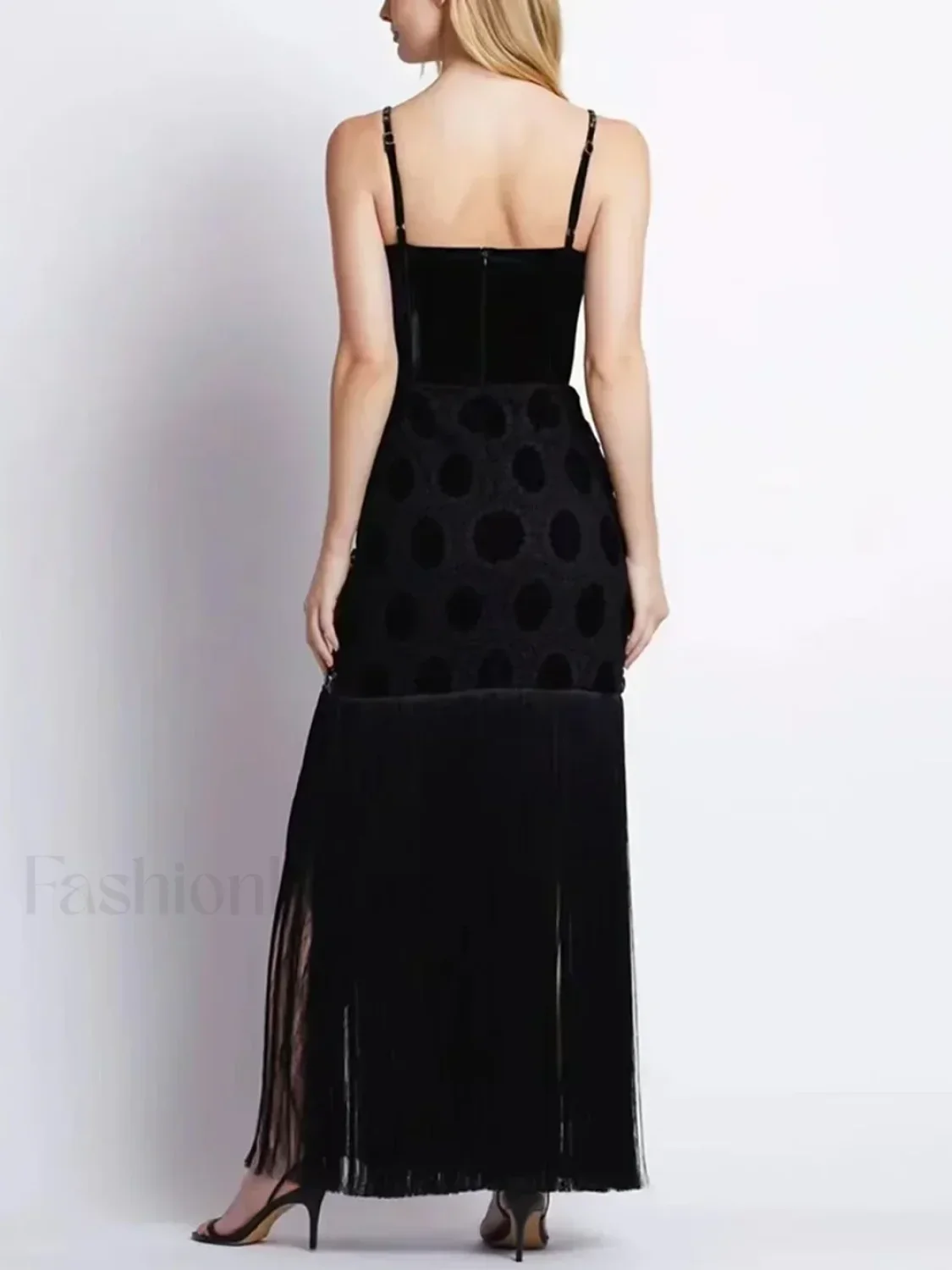Tassel Strap Backless Maxi Dress - Image 5