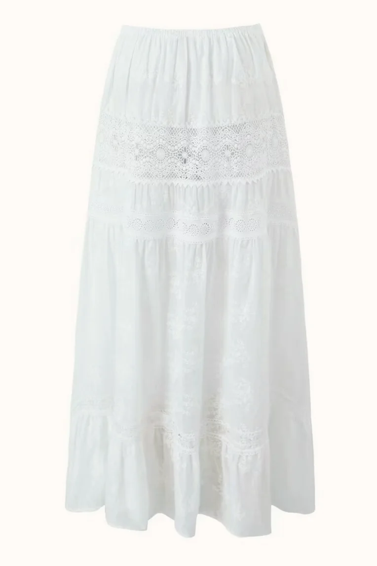 Two Piece Lace Tube Top Boho Skirt Set - Image 6