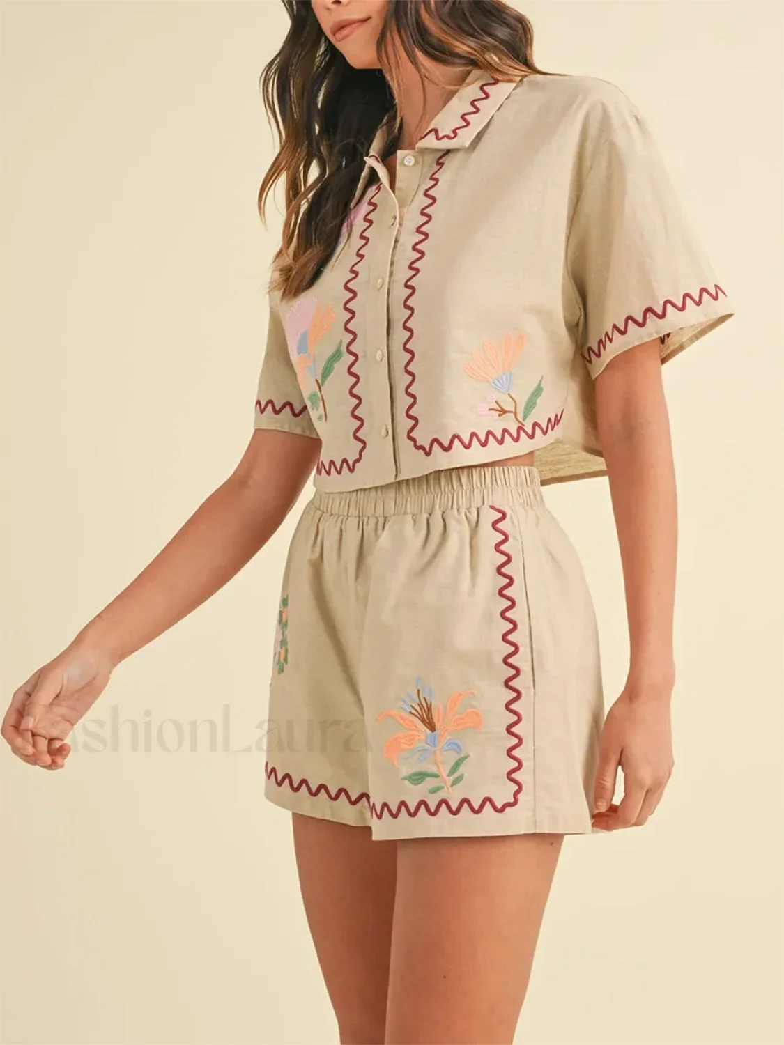 Casual Loose Top Shorts Two Piece Set - Image 8