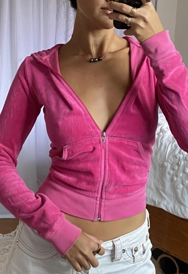 Velvet Zip Up Hoodie - Image 17