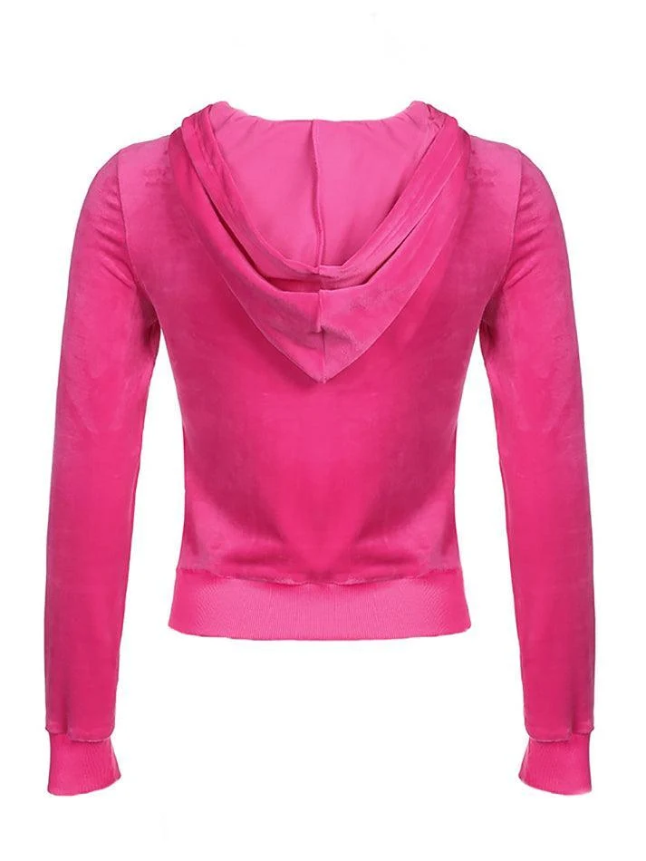 Velvet Zip Up Hoodie - Image 19