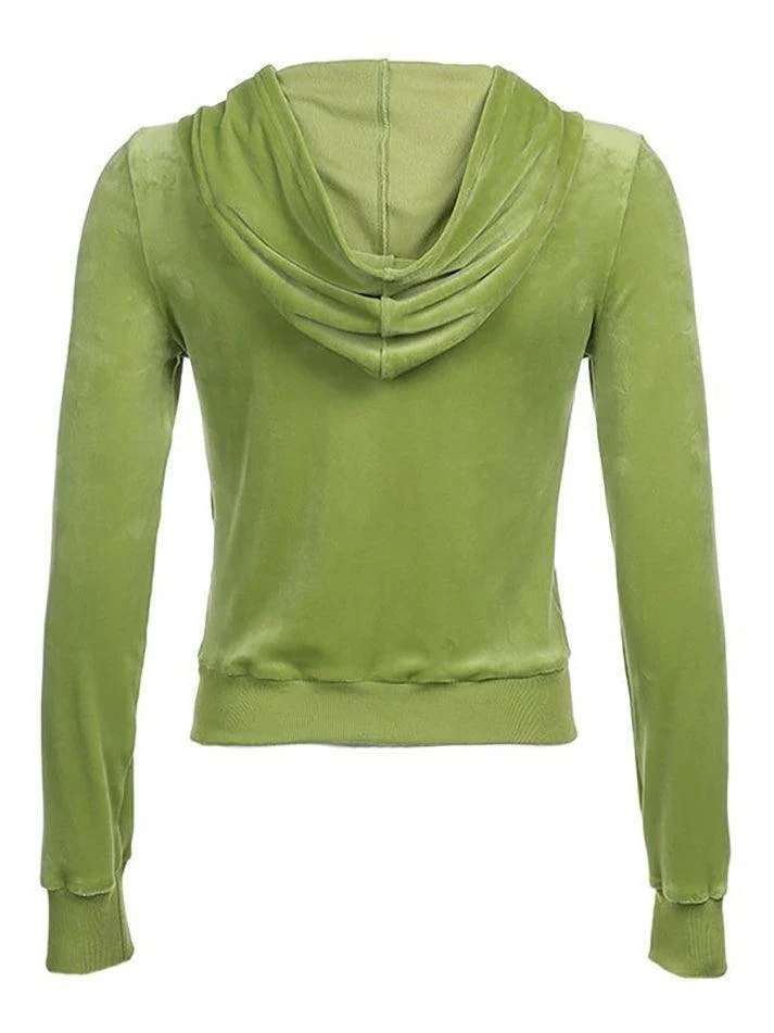 Velvet Zip Up Hoodie - Image 38