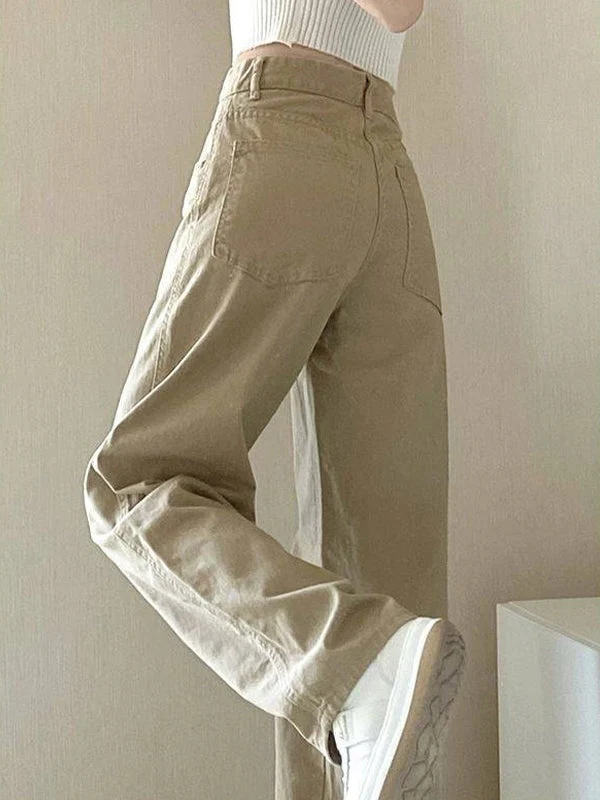Vintage Khaki Straight Leg Boyfriend Jeans - Image 8