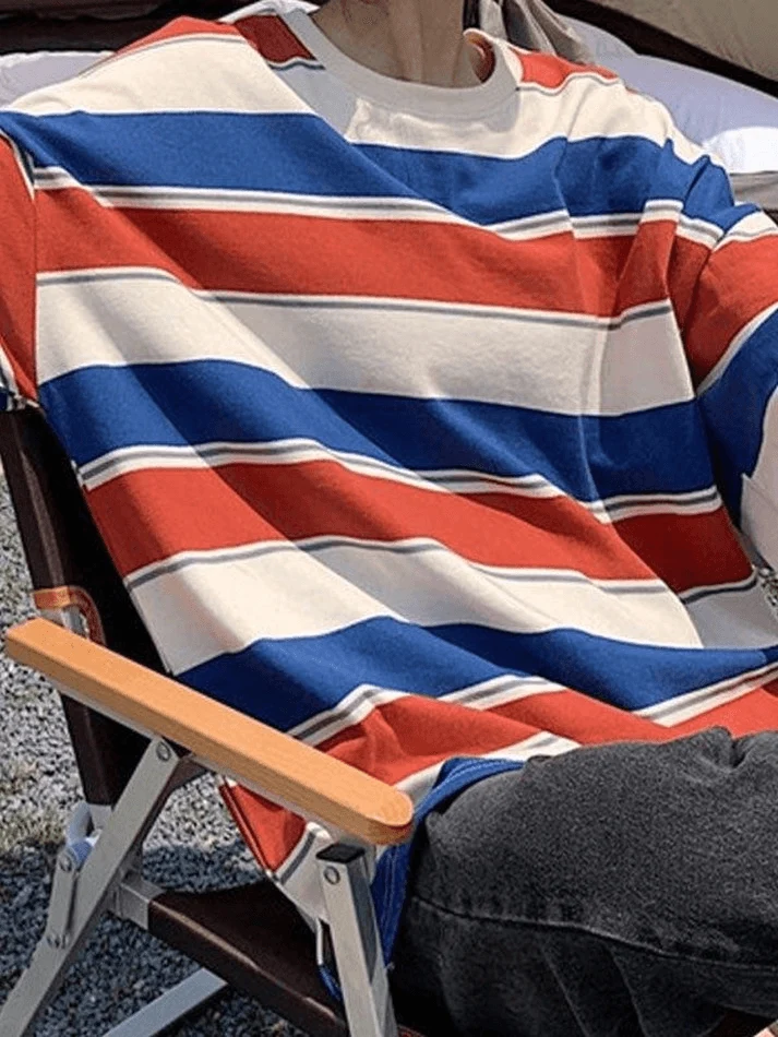 Vintage Striped Pullover Sweatshirt - Image 14
