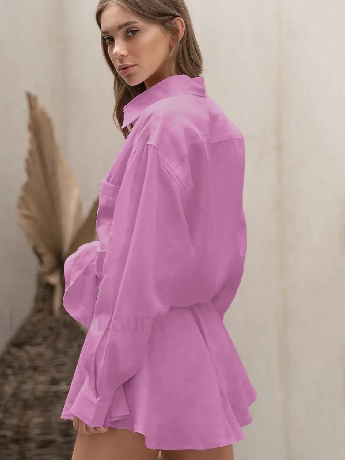 Winter Long Sleeve Shorts Two Piece Set - Image 6